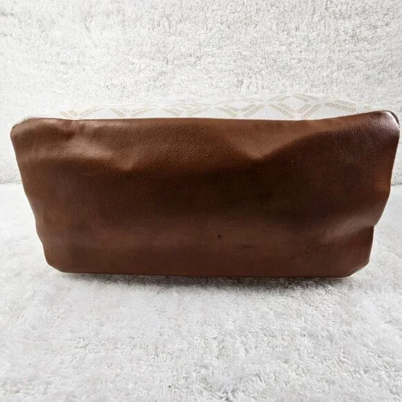 LIZ AND CO Signature Logo Faux Leather Top Snap Tote Shoulder Shopper Bag - Picture 8 of 13